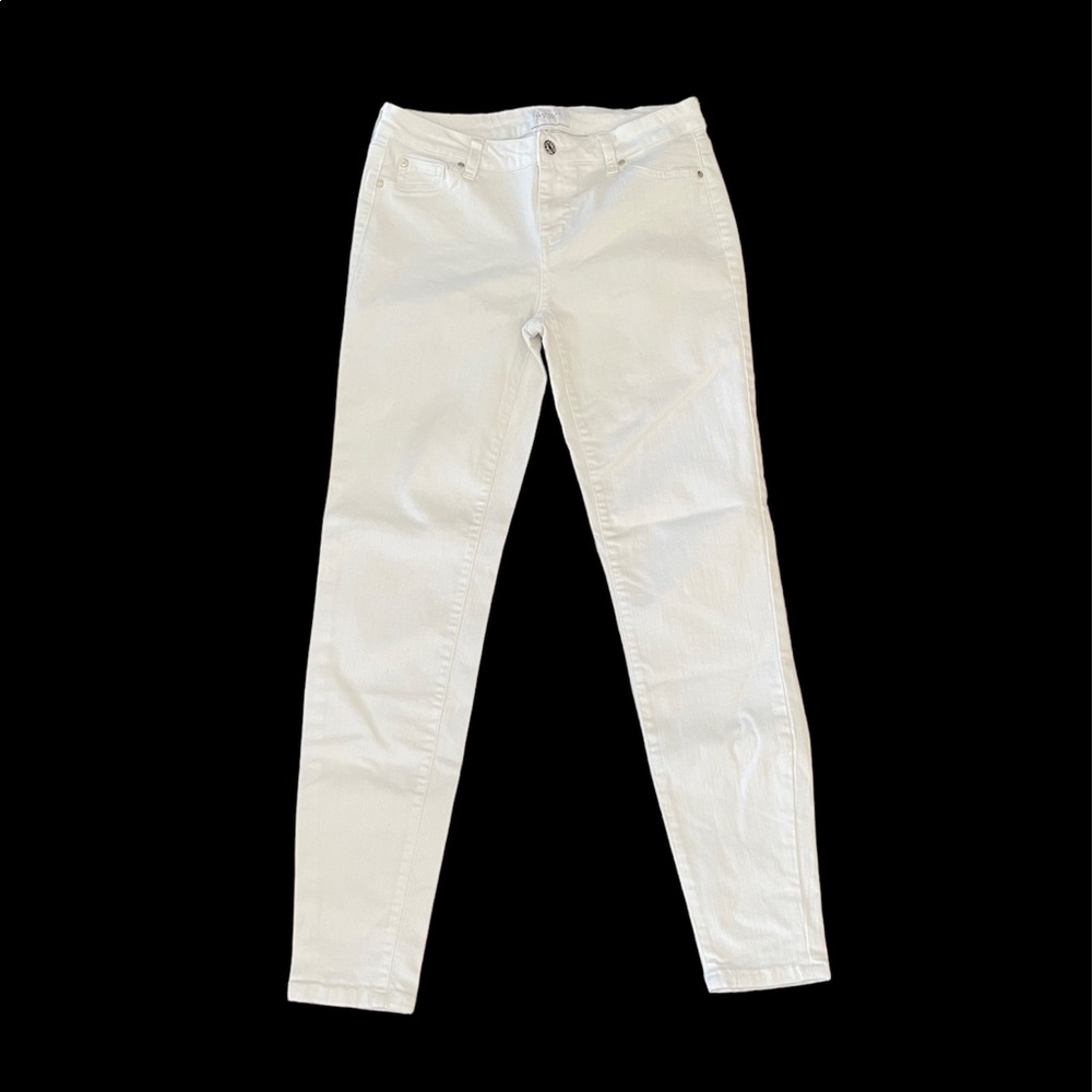 Celebrity Pink White mid rise ankle skinny cotton blend jean pant size 9/29